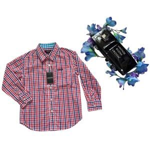 Izod NWT Gingham Button Down Shirt Boys S (4/5)